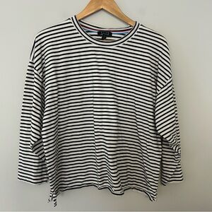 AYR Black & White Striped Long Sleeve Tee